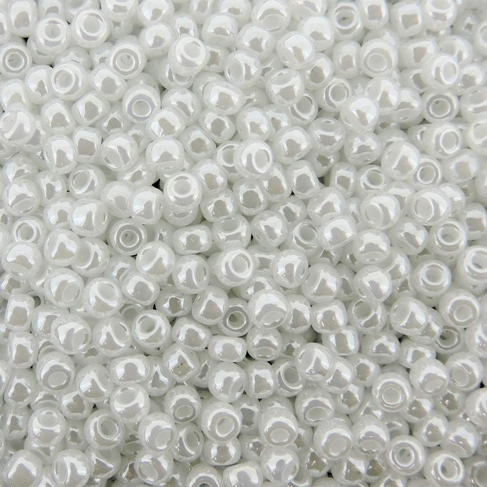 Miyuki Round Seed Bead -8/0 22g -White Ceylon