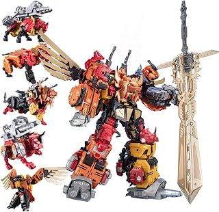 5IN1 Deformation Robot Toy Combiners Predaking Predacons Contains Razorclaw,Headstrong,Tantrum,Rampage,Divebomb Action Figure Oversized Robot KO Version