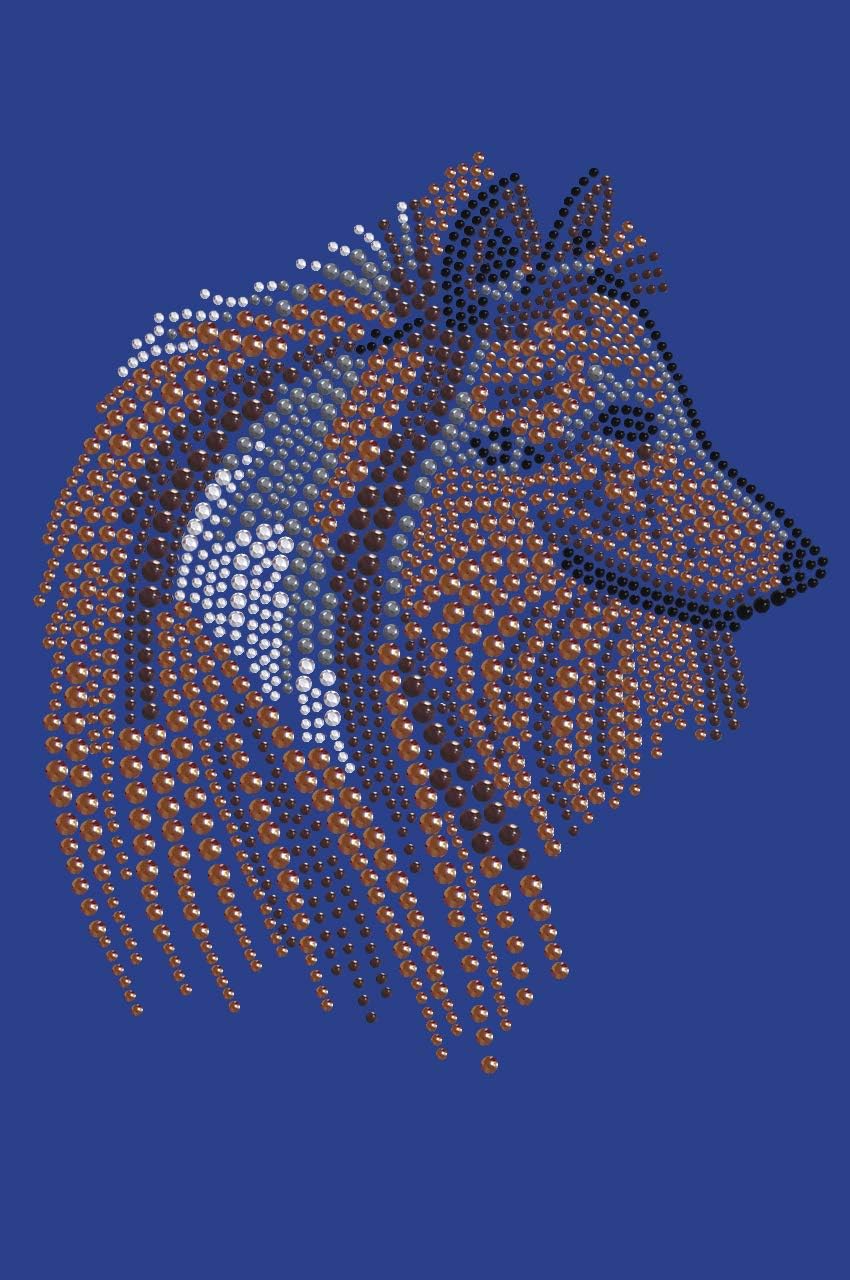 Collie Face - Bling Rhinestone Dog Breed Bandana