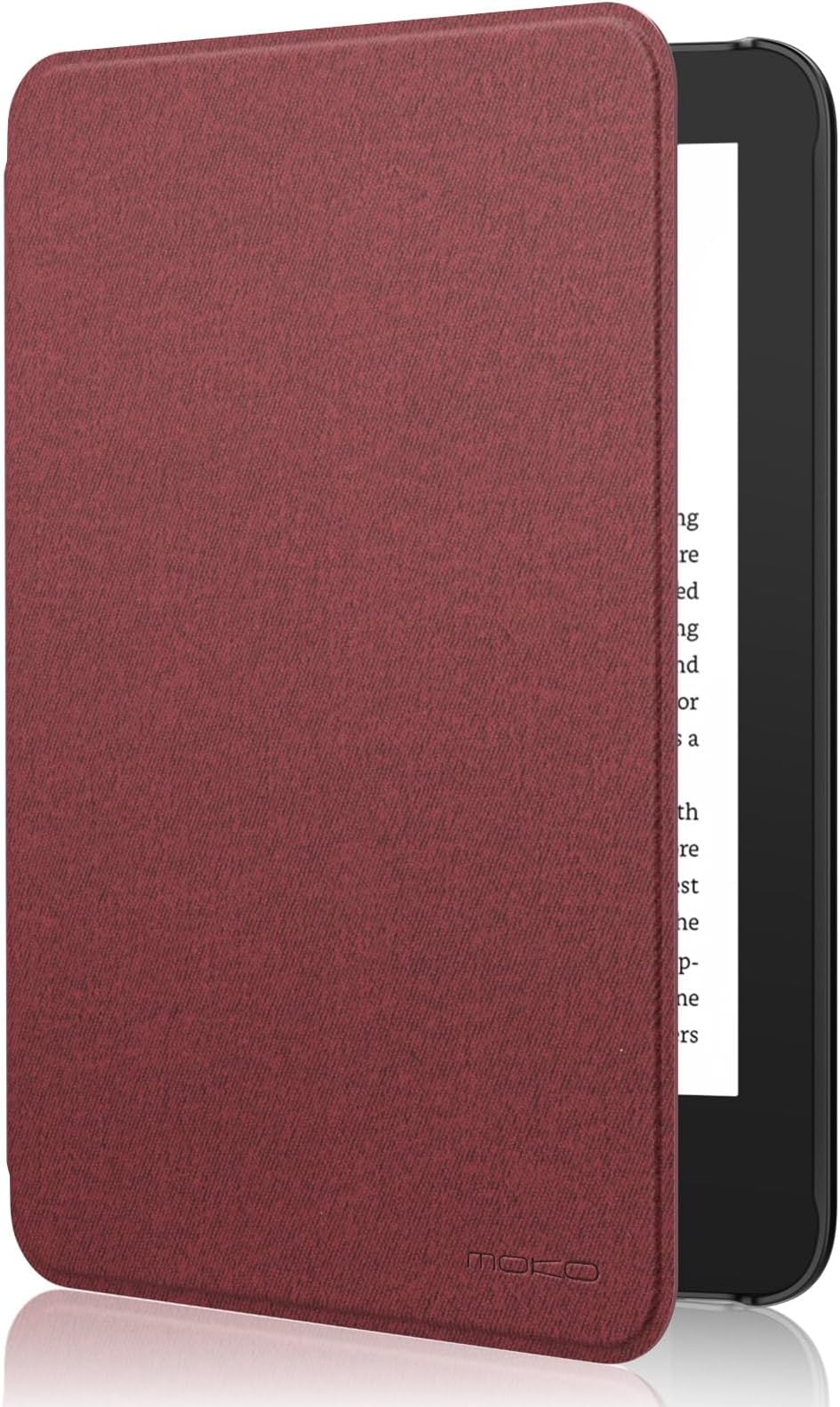 MoKo Case Fits 6" All-New E-Reader(11th Generation-2024/2022 Release), Lightweight Shell Cover with Auto Wake/Sleep for E-Reader 2024/2022 11th Gen, Not fit BOOX & Kobo, Denim Wine Red