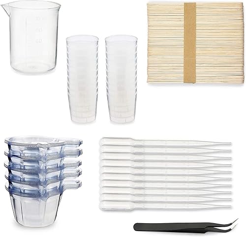 Vasos de resina epoxi con varillas (183 piezas)