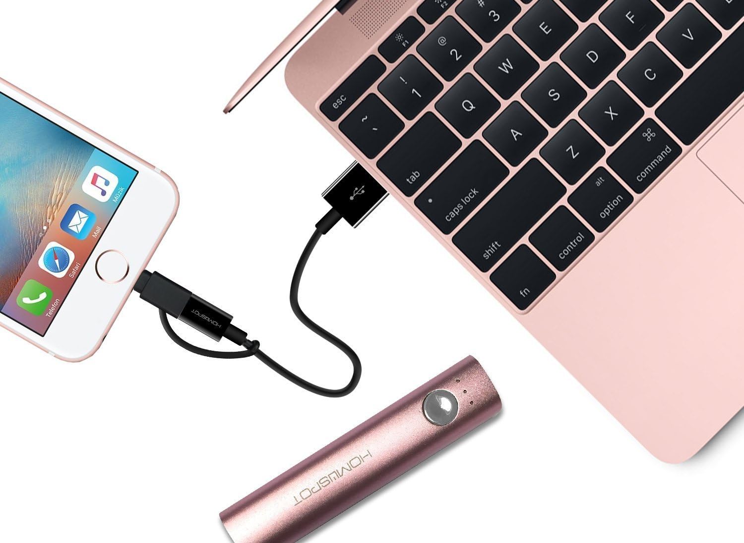 Bеѕt Dеаl Prоduсt HomeSpot Charger, 5 Inches Short 2-in-1 Lightning & Micro USB 8 Pin Compatible with iPhone 7 Plus 6S 5, iPhone SE, iPad 4 Air 2 Mini 4 3 iPad Pro (1 Pack - Black)