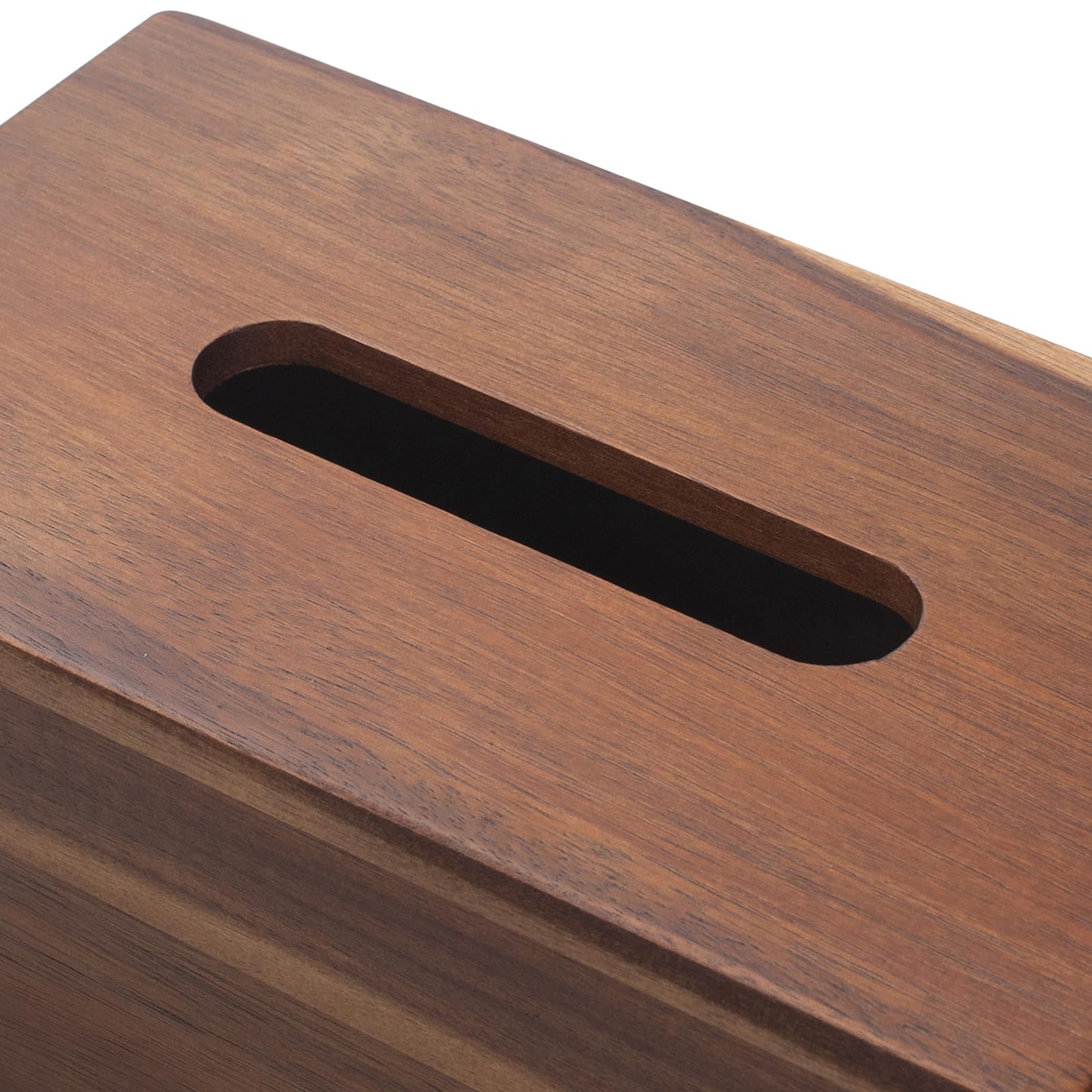 Scatola per Fazzoletti in Legno Rettangolare, Scatola per Salviette in Legno, Scatola da Fazzoletti Decorativa per Bagno, Soggiorno, Cucina (25 x 14 x 9.5 cm)