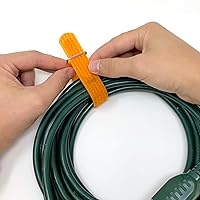 Vista 8 de Wrap-It Storage - Correas de sujeción con hebilla de acero inoxidable y etiqueta para escribir para una fácil identificación de cables, para gestión