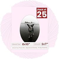 Vista 31 de Tapete de 8 x 10 pulgadas, corte biselado para fotos de 5 x 7 pulgadas, con apertura de tablero de fotos ovalado blanco precortado, sin ácidos, mate