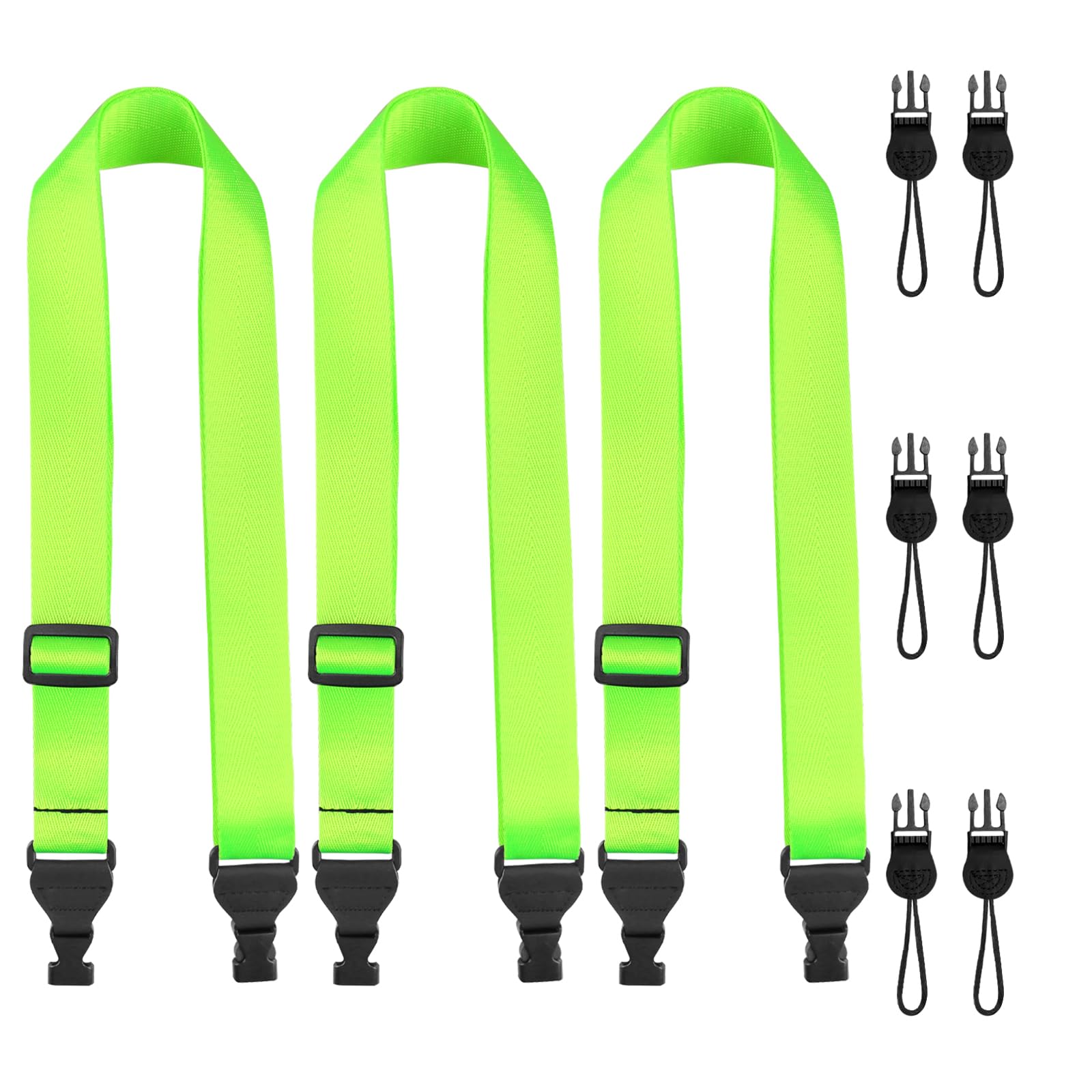 FIEIL 3 Pack Adjustable iPad Strap, Nylon Camera Strap, Comfortable Shoulder Strap for iPad Case, Cellphone Tablet, Camera, Laptop, Binocular, Luggage Bag(Fluorescent Green Universal Neck Lanyard)