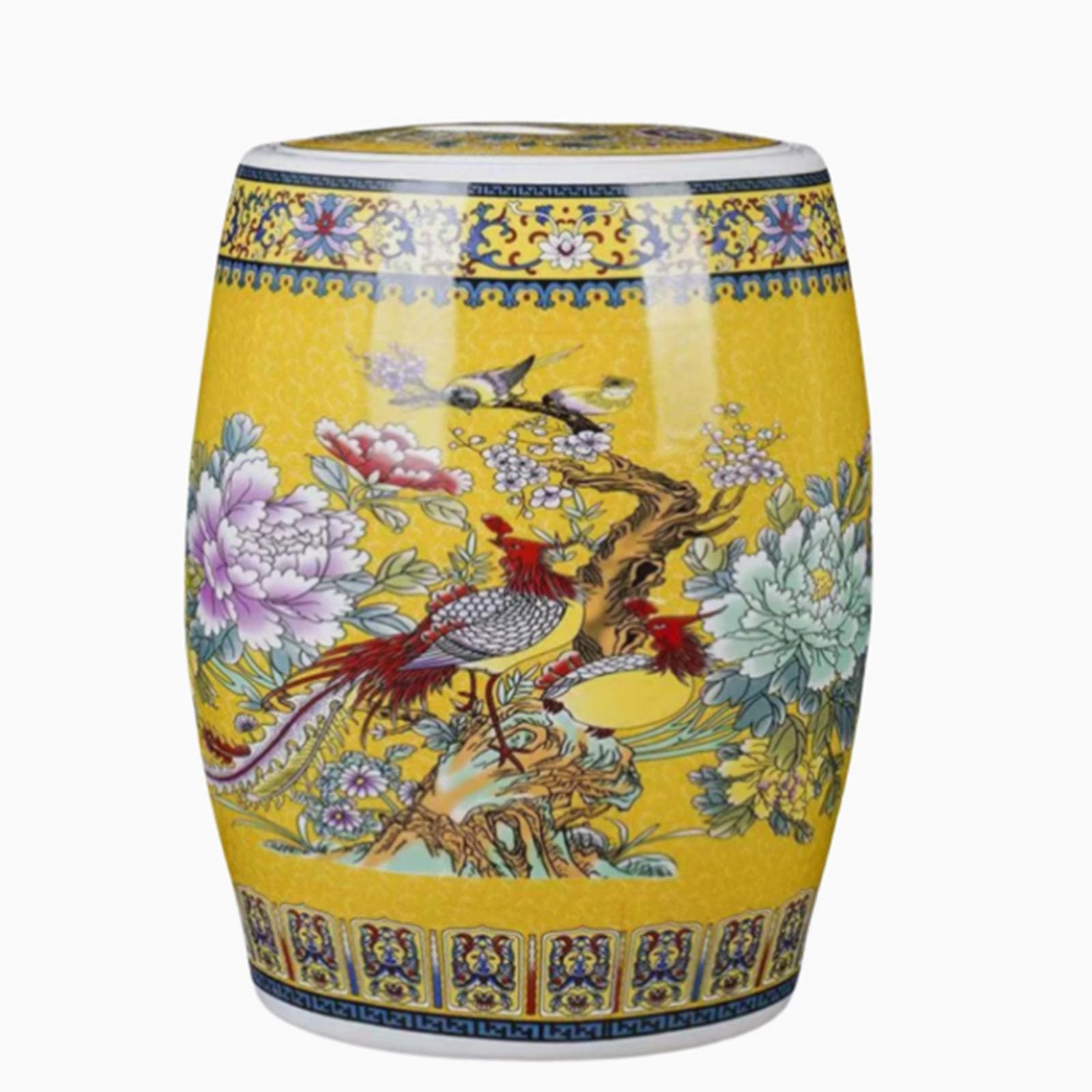 IXTREGZJKM Sealed Food Storage Jar With Lid, Rice Storage Container, Flour Barrel, Chinese Rice Jar, Classic Vintage Rice Barrel, Oatmeal Container, Cereal Dispenser, Sealed Ceramic Rice Box A 10KG