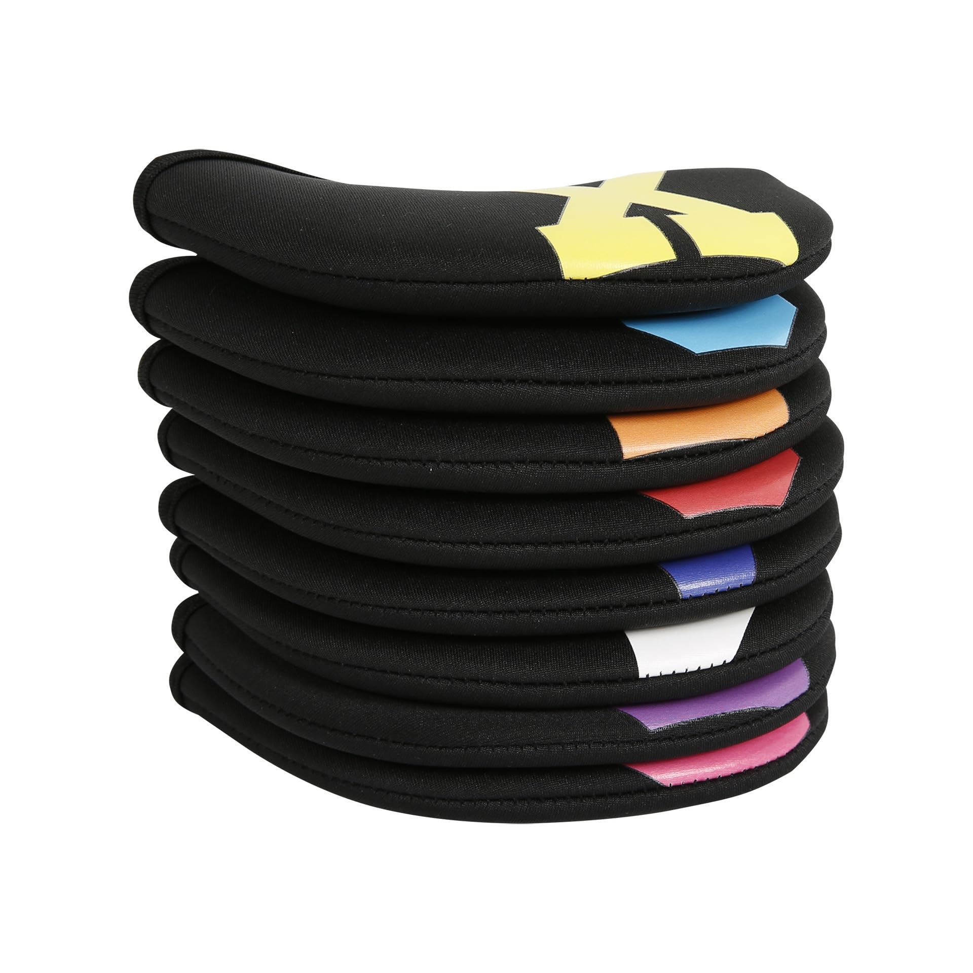 BORDSTRACT Copritesta in Ferro da Golf Premium da 10 Pezzi, per Protezione Mazze, Neoprene Impermeabile, con Grande Numerazione dei Colori
