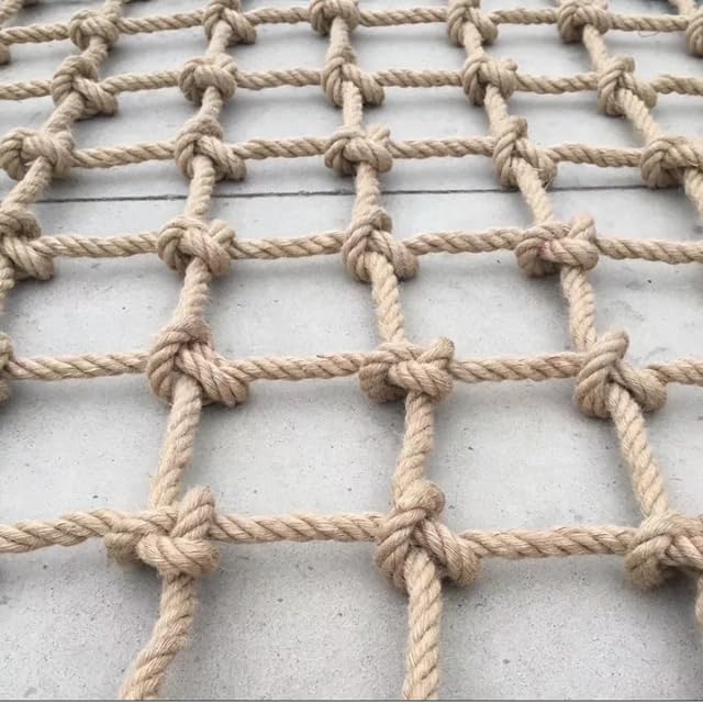Red de Cuerda de Cáñamo para Seguridad y Decoración, Escalera de Cuerda para Niños y Mascotas