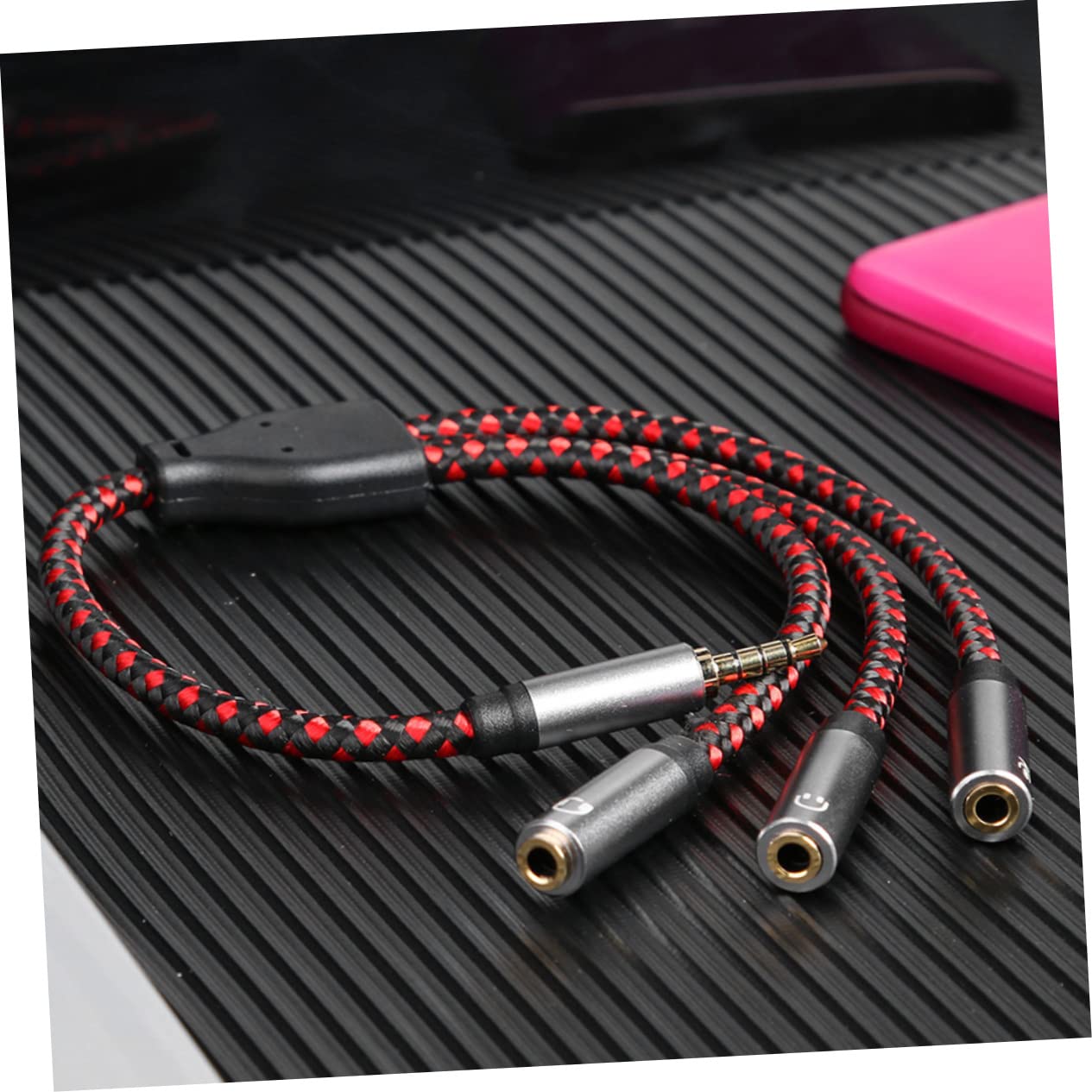HOMSFOU 3pezzi Cavo Audio Splitter y Da Vie Con Adattatore Trrs Converte Jack Maschio Per Cuffie Stereo Per Smartphone e Laptop Design Compatto e Leggero