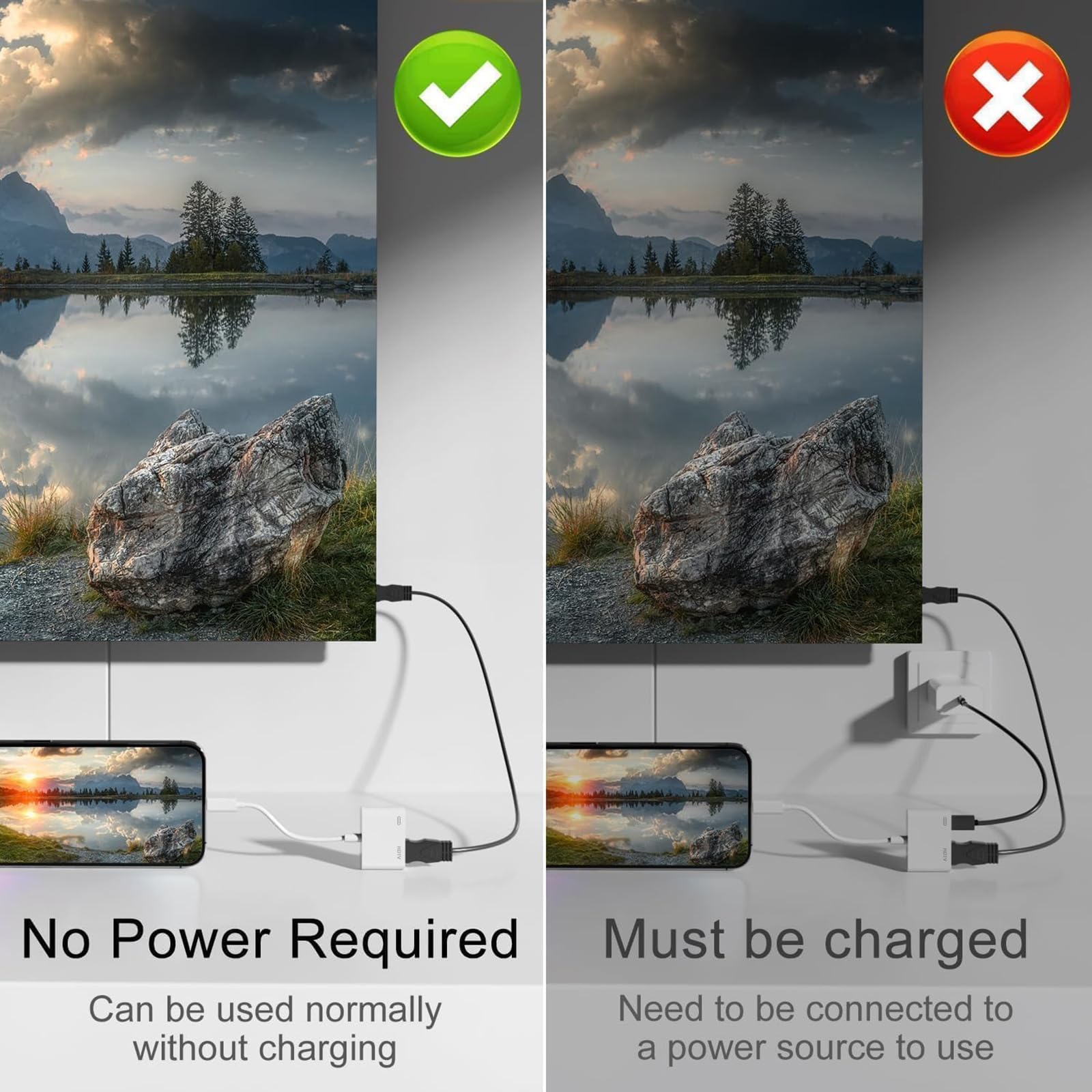 Aplimln Adattatore HDMI per iPhone, Lightning Digital AV Adapter 1080P Sync Schermo HDMI Cavo Connector to TV/HDTV/Monitor, Compatibile con iPhone 14/13/12/11/8/7/XR