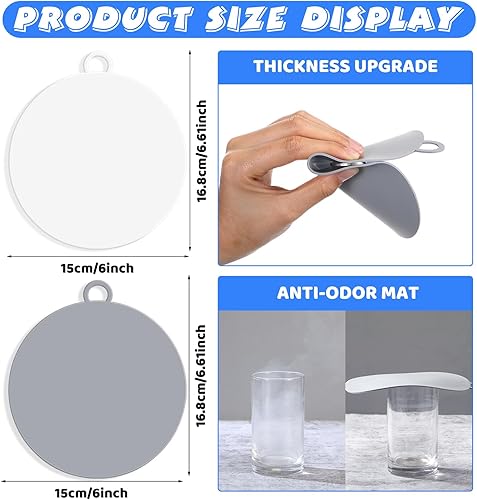 Vista 21 de Yinkin 6 tapas de drenaje para mantener alejados a los insectos de silicona, tapones de drenaje para bañera, tapetes antiolor, tapones desodorantes