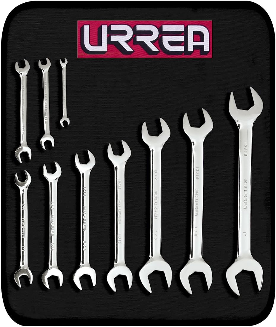 URREA 3000D 3/16-1-Inch Open End Wrench, Chrome