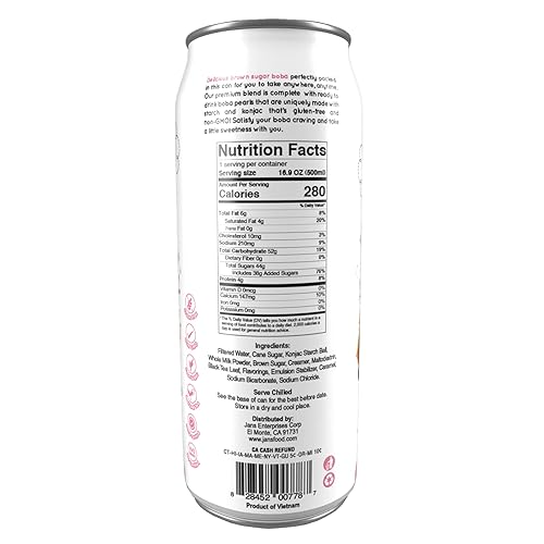 Miniatura 2 de Jans Boba - Bebida de té con leche de 169 onzas líquidas azúcar marrón paquete de 1