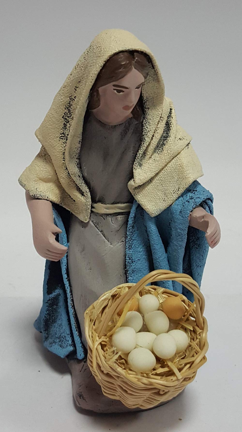 Pastora adorando con Cesta de Huevos, para Figuras de 12 cm