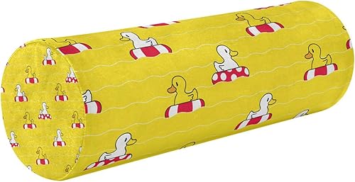Miniatura 1 de JUNZAN Duck Rubber Swimming Bolster Pillow Headboard Decorative Neck Roll Pillow Case Round Pillows for Neck for Car Neck Support Pillow Cylinder