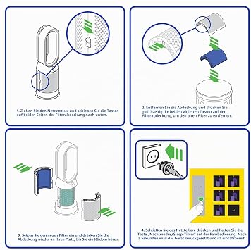 HEPA Filter Kompatibel mit Dyson Pure Cool TP04 DP04 HP04 TP05 HP05 Pure Hot+Cool Luftreiniger Luftfilter für Dyson Pure Hot Cool 969048-03 969048-01