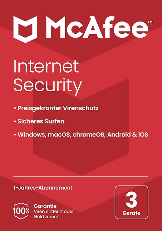 McAfee Security 2023 3 Geräte Virenschutz und 1 McAfee Security 2023 3 Geräte Virenschutz und 1