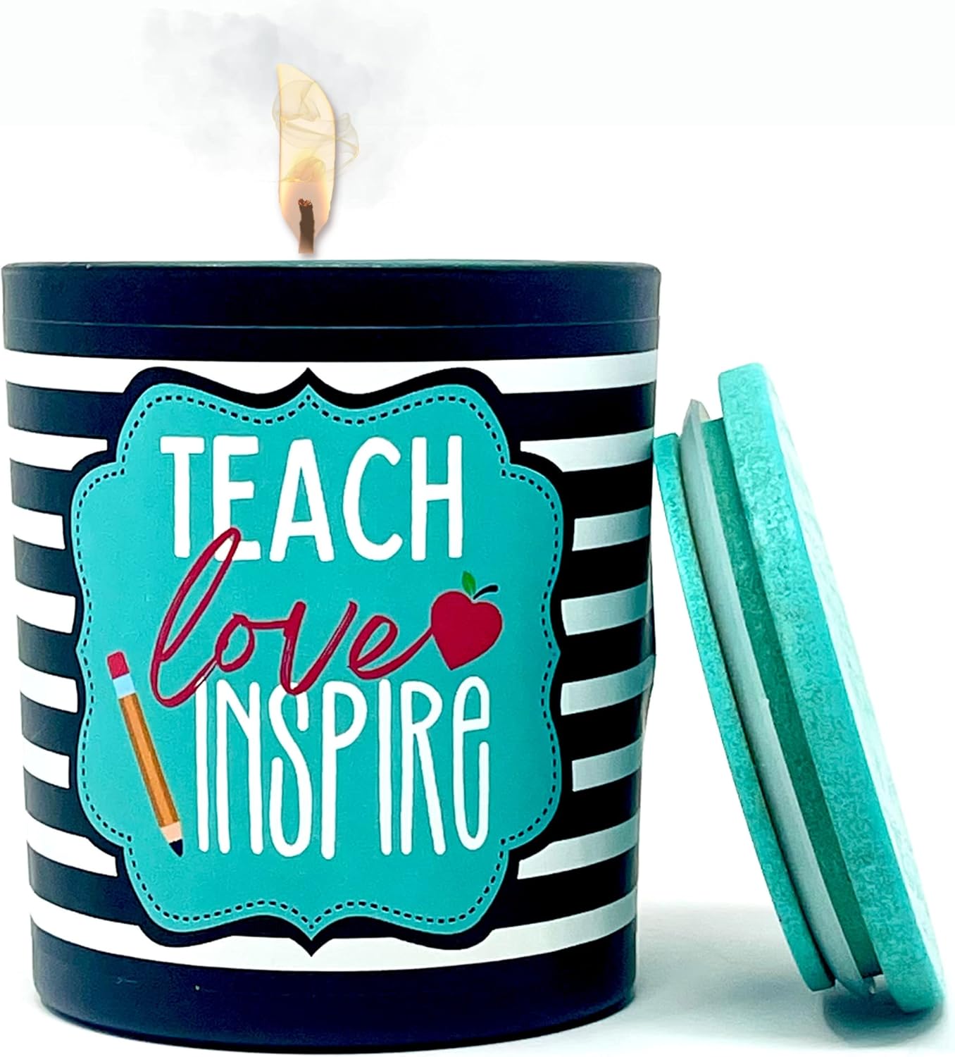 Brooke & Jess Designs Teacher Appreciation Candle - Jasmine Vanilla Scented - 8 oz Jar Candle