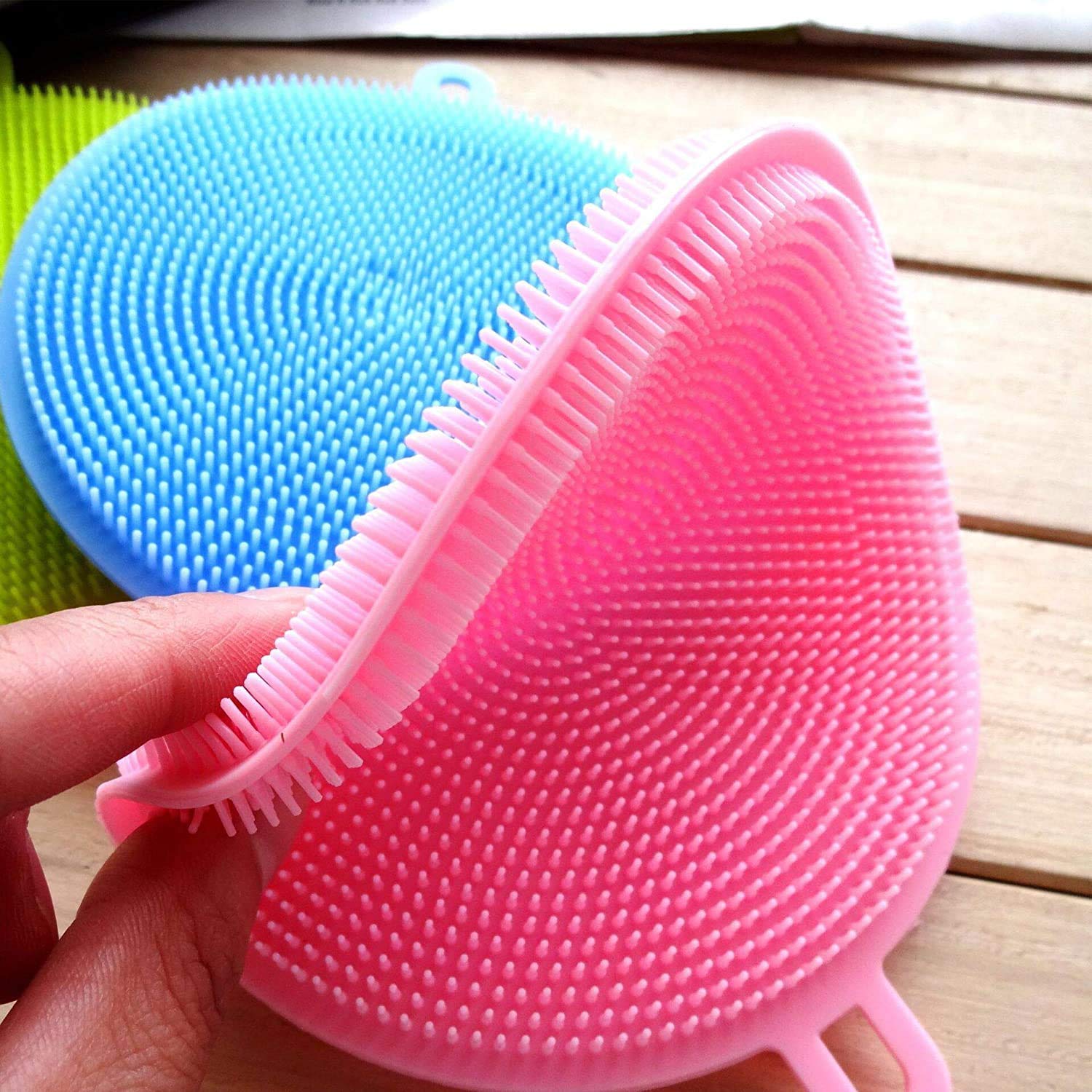 Silicone Dish Scrubber, 2 Pack Silicone Sponge Dish Brush Dishwasher