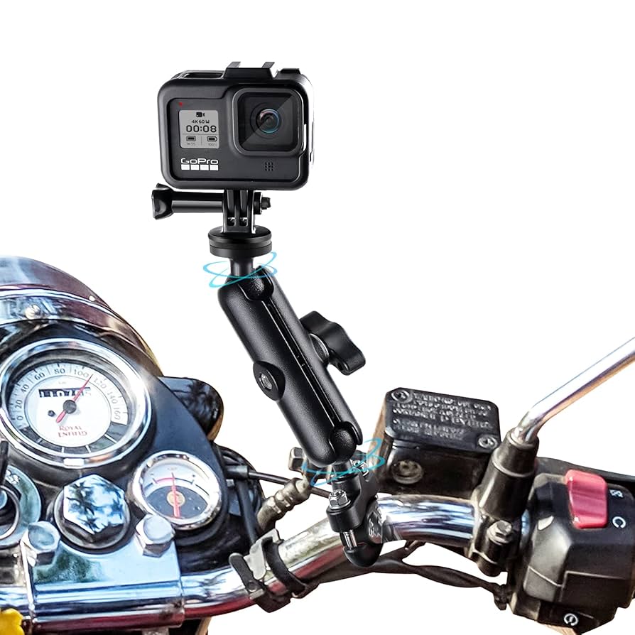 GoPro - orioribu UIRWOU 360° Motorcycle Mount for GoPro Hero10/9/8/max/7/6/5