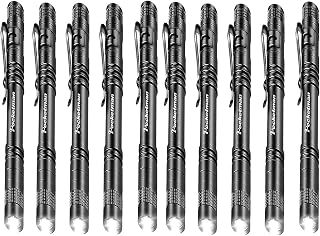 POCKETMAN LED Penlight Flashlight Tactical Torch Small Flashlight Pocket-Size Pen Flashlight with Clip for Lighting (10 Pack)