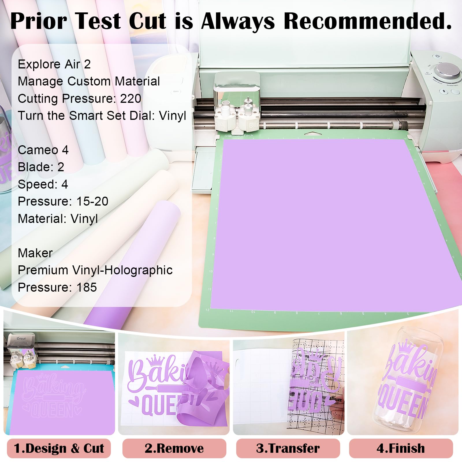 TECKWRAP 001 Vinilo permanente pastel mate, 12 pulgadas x 3 pies, 10 calcomanías de vinilo bohemio para interiores y exteriores para Cricut, Silhouette, cortadores de camafeo, letreros, álbumes de