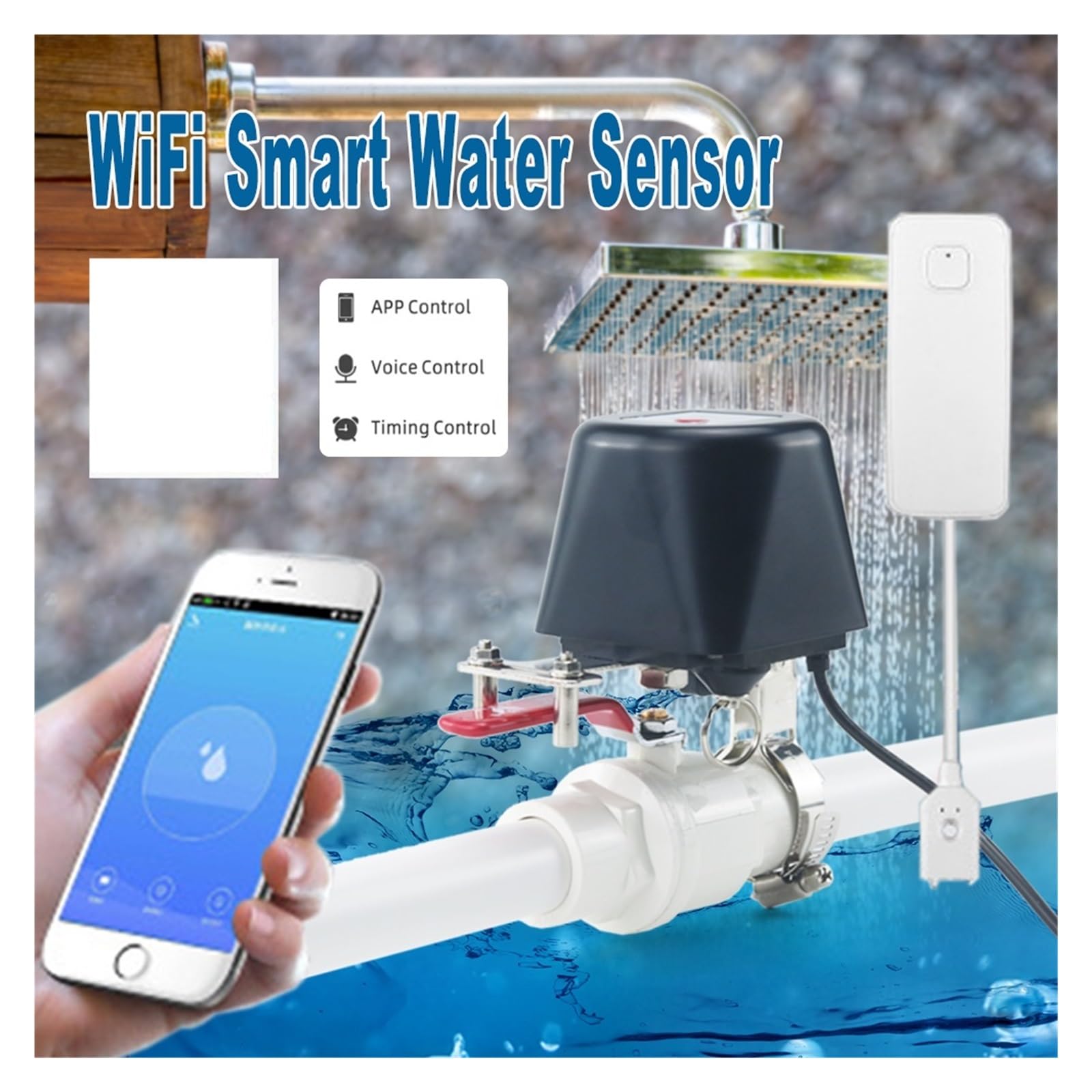 Smart WiFi Zawór Wodny Bluetooth Timer Bateria Ogrodowa Do Kontrolera Gazu(TYPE8)