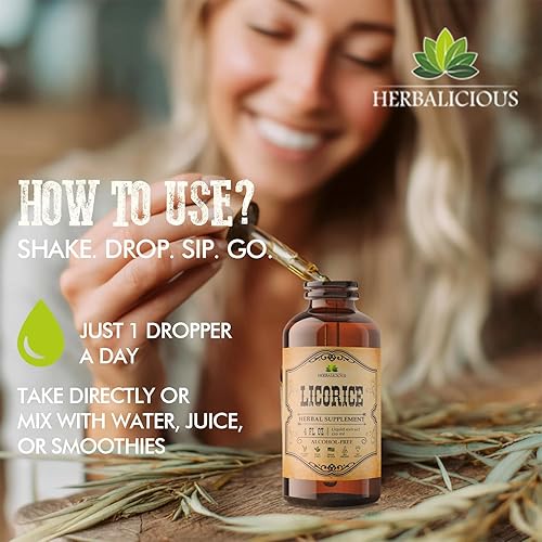 Miniatura 3 de Extracto de raíz de regaliz suplemento de extracto de glycyrrhiza glabra para digestión, restaura la salud respiratoria, fatiga suprarrenal y apoyo