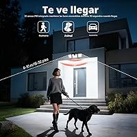 Vista 2 de INCX Luces solares para exteriores a prueba de agua, 3000 LM 156 luces LED con sensor de movimiento, 3 cabezales de luces de seguridad alimentadas