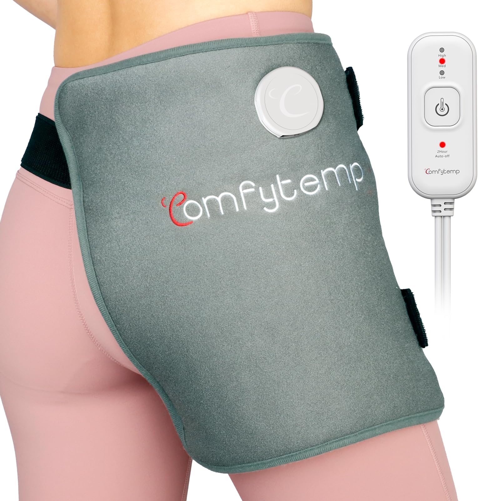 Hip Heating Pad Hip Brace, FSA Eligible Items Only List Birthday Gifts for Mom Women Dad Men, HSA Approve Lower Back Thigh Buttock, Heated Wrap, Electric HSA Heat Pad Hot Relax (S/M)