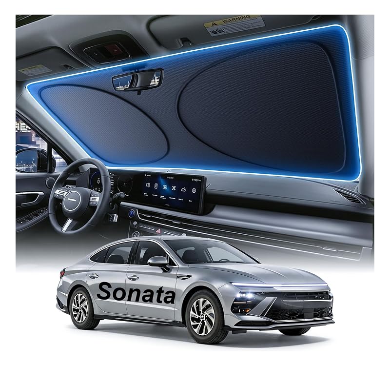 Protetor Solar para Para-brisa Hyundai Sonata 2000 a 2025 Adefor Dobrável com Bolsa 1 unidade