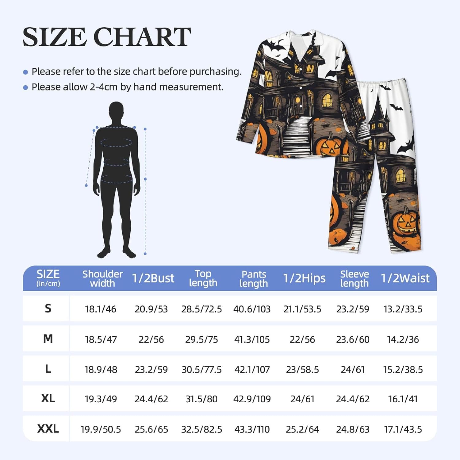 Happy-Halloween-Vector Print Luxurious Mens Pajamas Set,Breathable Pajamas Set,Perfect For Lounging Bed,Sofa