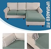 Vista 333 de H.VERSAILTEX 2025 New Sectional Couch Covers 8 Pieces Stretch Sofa Covers for Sectional Sofa Set Separate L Shaped Couch Cover for Both Left/Right