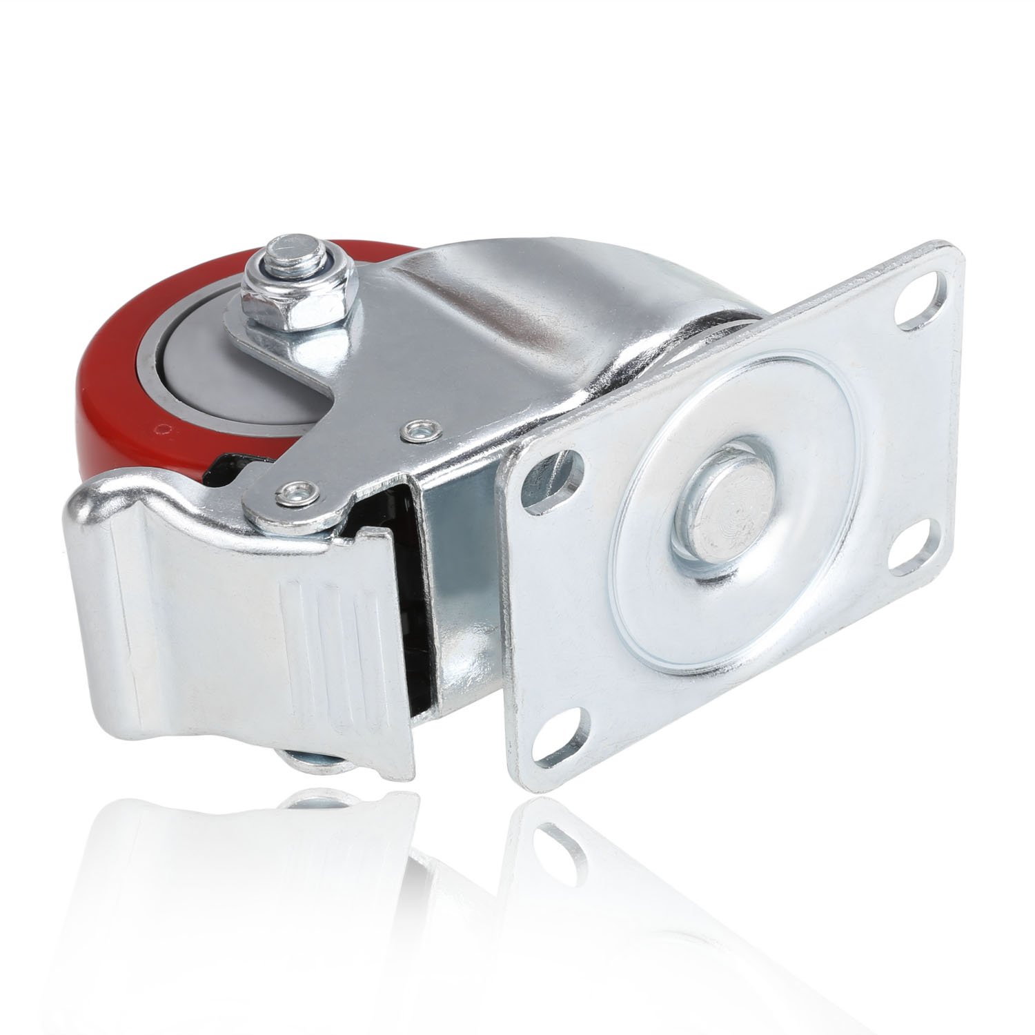 BATHWA Rotelle, PVC, Rosso, 75mm
