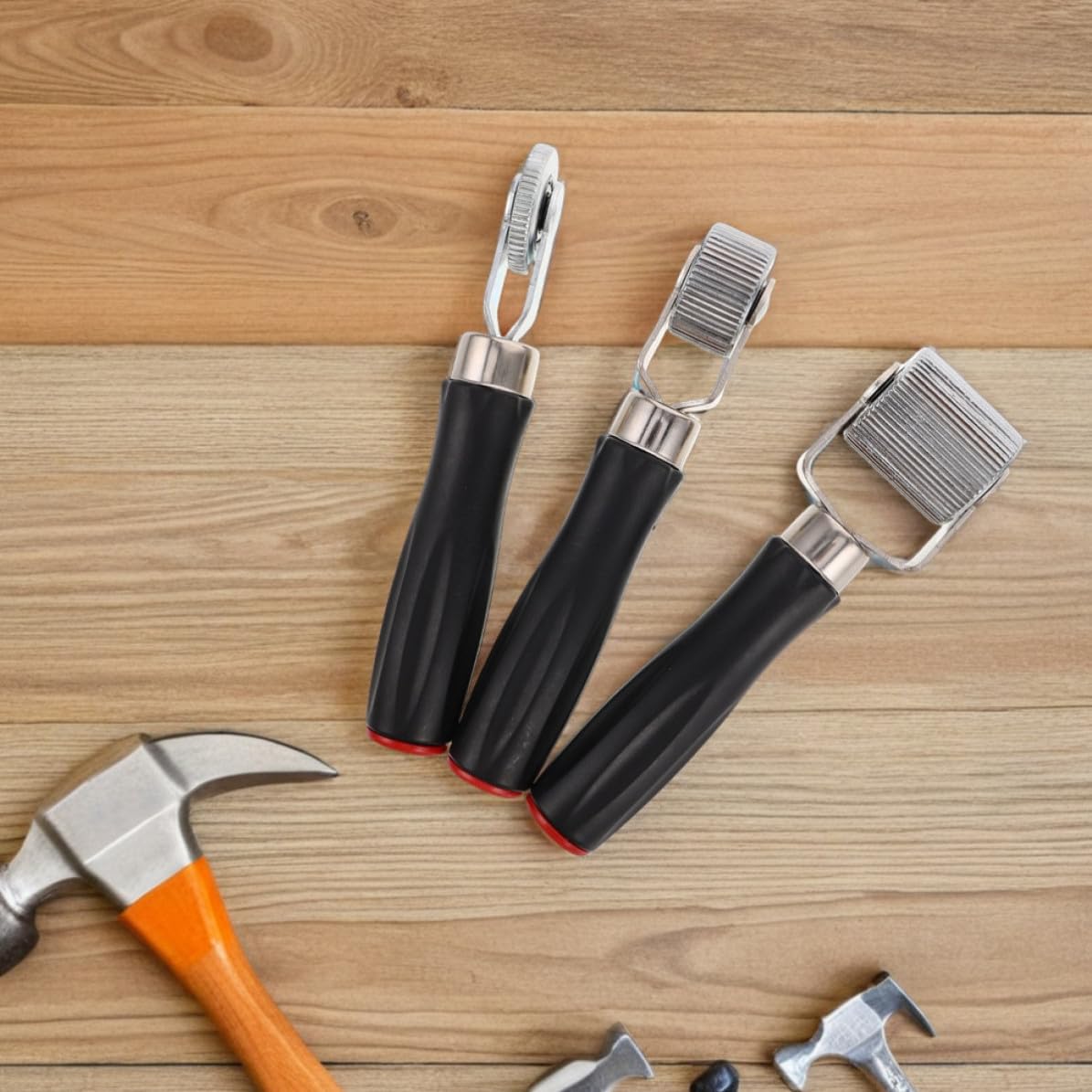 Yardwe 4 Piezas Herramienta de Reparación de Neumáticos Rodillo y Raspador, Material Plástico y Hierro, Fácil para Mantenimiento Diario y Viaje al Aire Libre