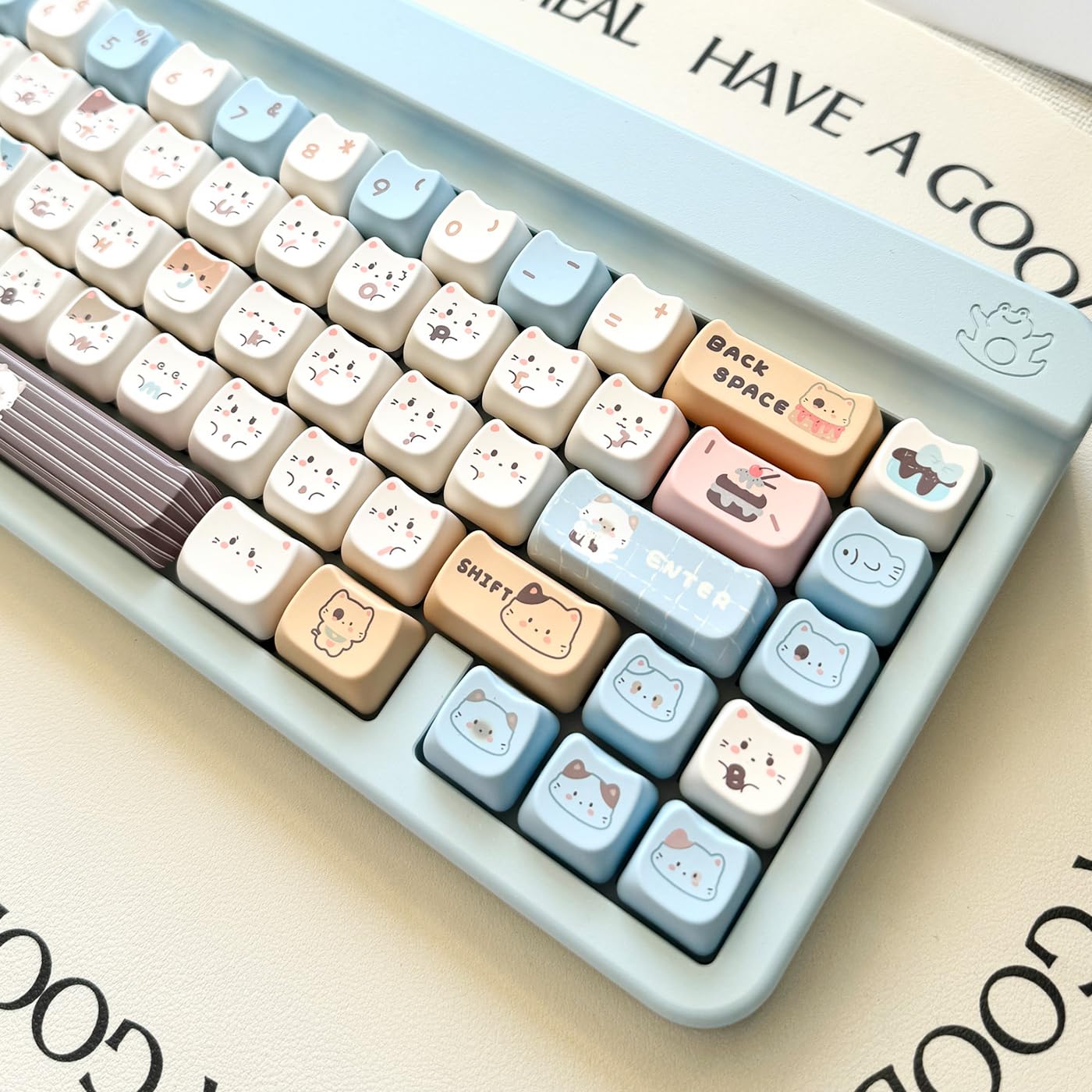 M♡ Amazon.com: XVX Keycaps - Pink Cute PBT Keycaps, MOA Profile