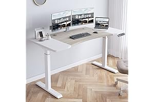 Radlove Dual Motor Height Adjustable Standing Desk - 63x30 Computer Standing Desk