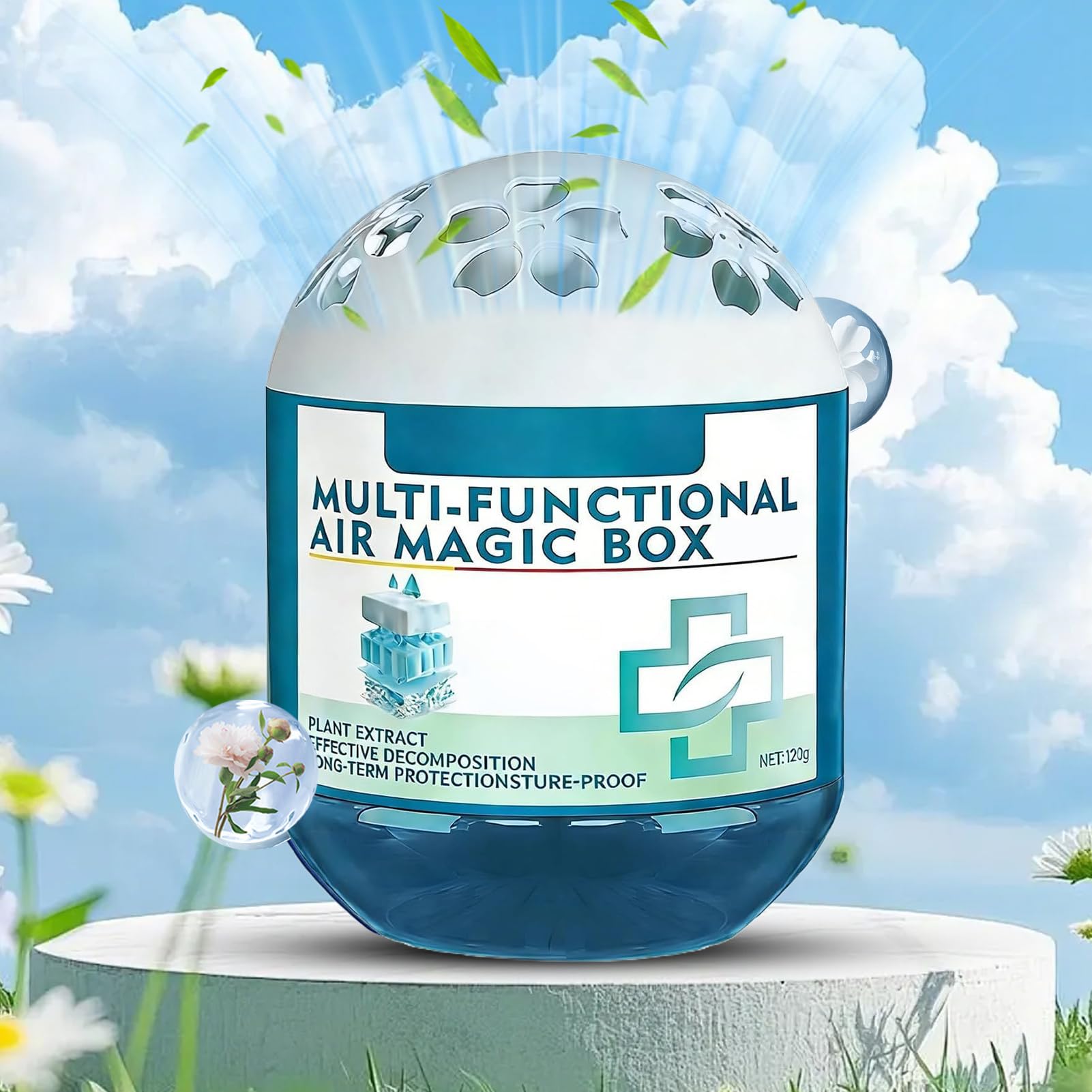 Boîte De Purification De L'Air Et D'Élimination De La Poussière | Désodorisant 120g à Longue Durée | Rafraîchisseur D'Air Automatique Aspirant Poussière Pour Salle De Bain - pour Maison, Cuisine, Sall