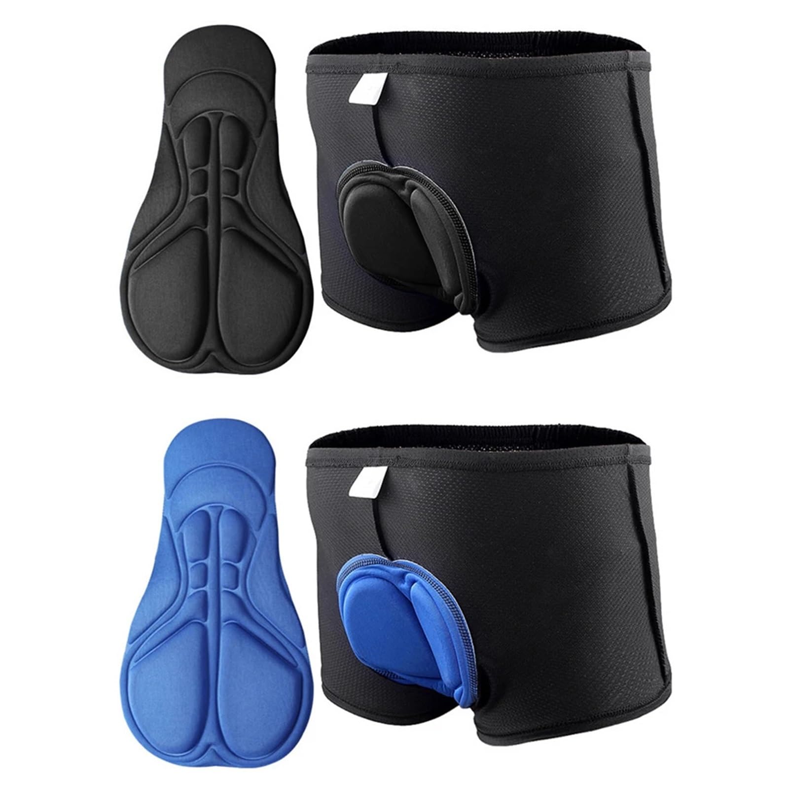 Pantaloncini da Ciclismo 2 Pezzi Pantaloncini da Ciclismo Traspiranti con Imbottitura in Gel Ispessita Uomo e Donna, Mutande Bici, in(Black,3XL)