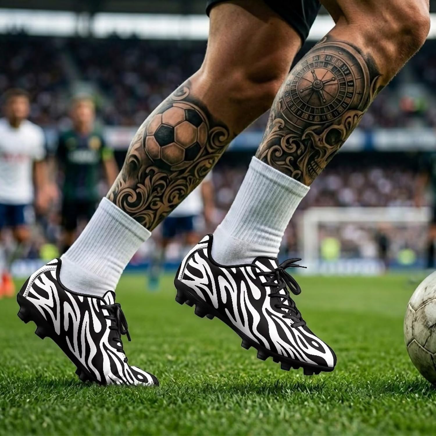 Unisex Soccer Cleats Lightweight Mens Womens Soccer Shoes Lace-Up Low Top Football Shoes