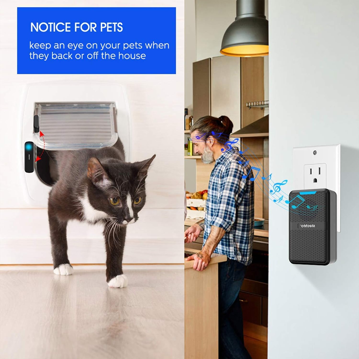 STECHRO door chime with 1 extra sensor