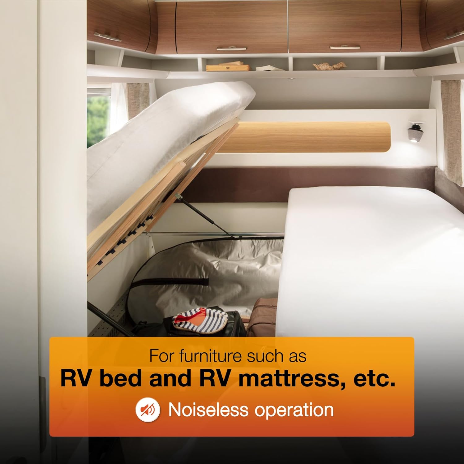 Gas Struts 30 inch 55lb with Mounting Brackets for RV Bed, Universal Gas Shocks Spring Lift Strut 30in for Basement Drop Door Trailer Window Bed Storage Lid and DIY Project, Set of 2