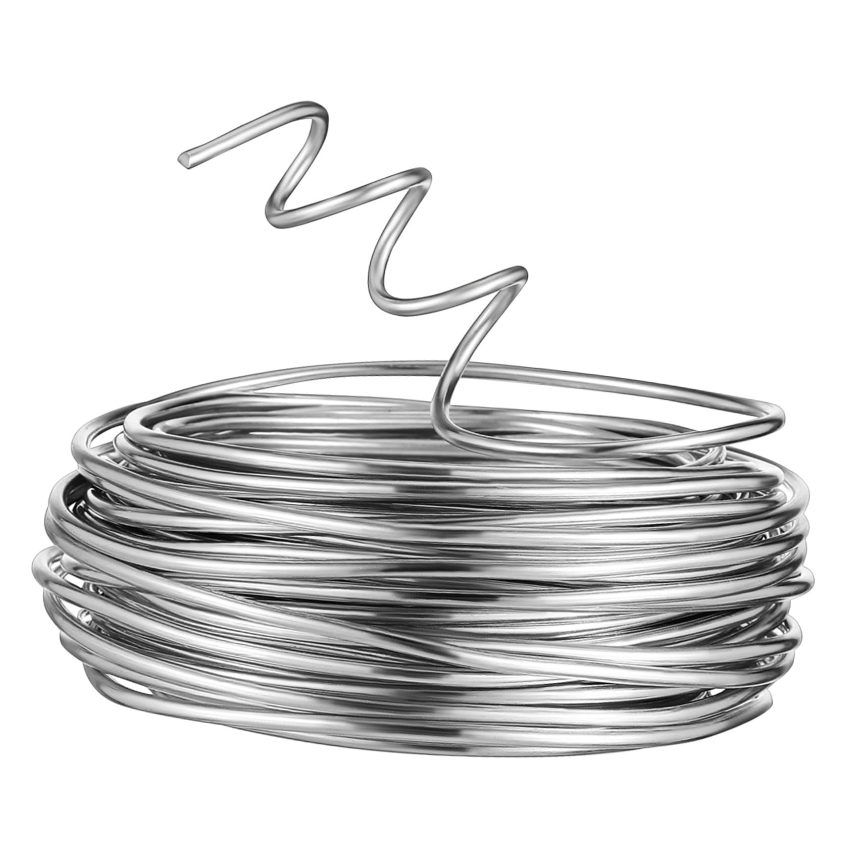 ULDIGI 1 Roll Aluminum Wire Metal Bendable Wire Flexible Crafting Aluminum String for Bonsai Sculpture Floral Arrangement 3mm 15m