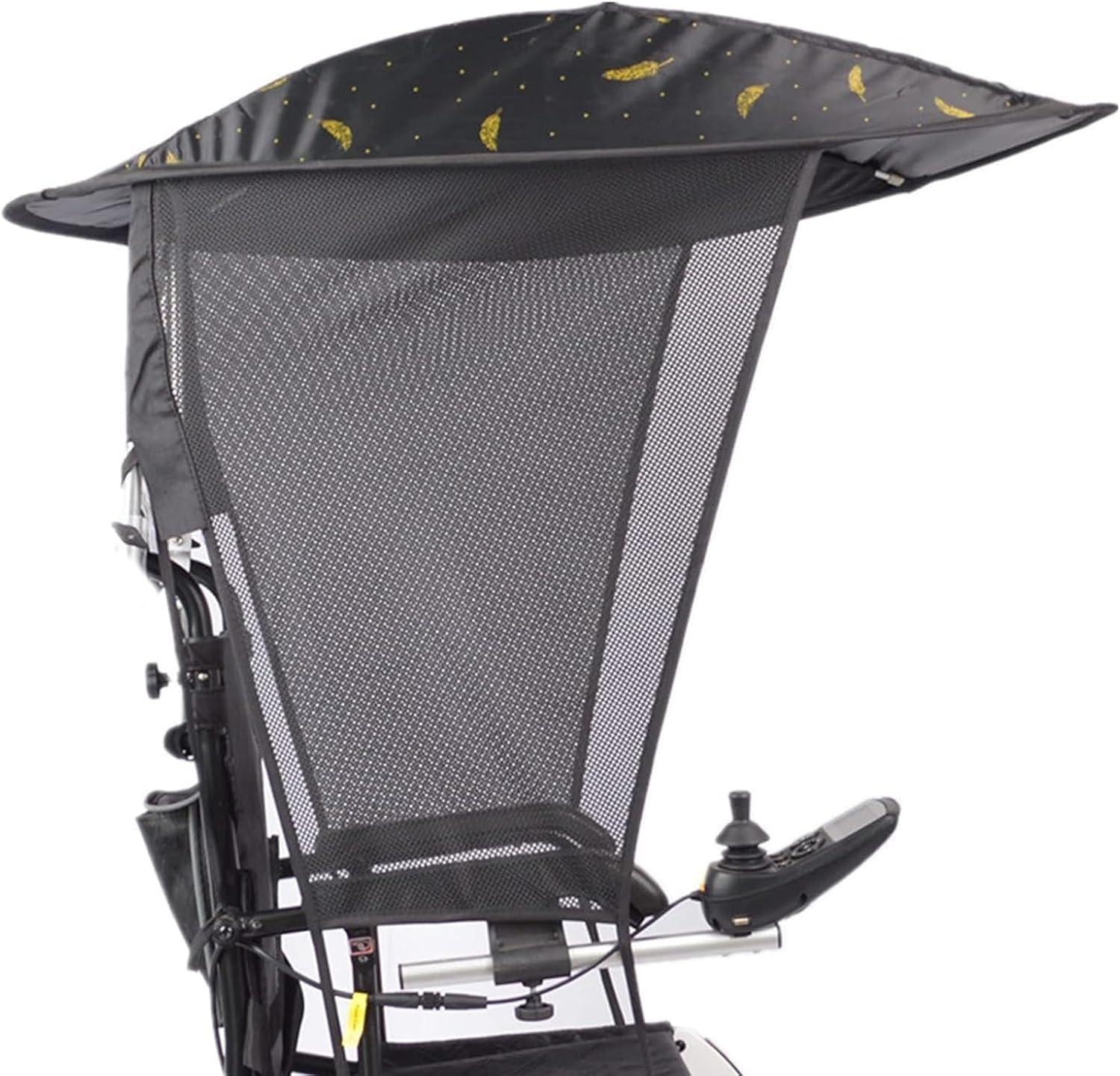 Universal Wheelchair Sunshade Canopy - UPF 50+ 5-Layer Blackout & Rainproof Top | Height Adjustment | Universal Screw-Fit Mount UV-Resistant, Waterproof(Without Handles,Rainproof)