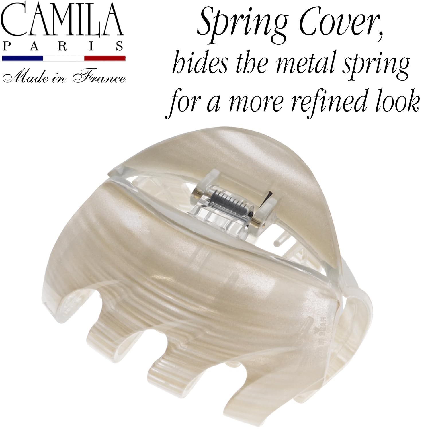 Camila Paris CP3627 French Octopus Hair Clip, 2.5" Small Claw Clips for Thick Hair, Girl Octopus Claw Clip for Women, Strong No-Slip Grip, Wide Jaw Clips for Women, Made in France
