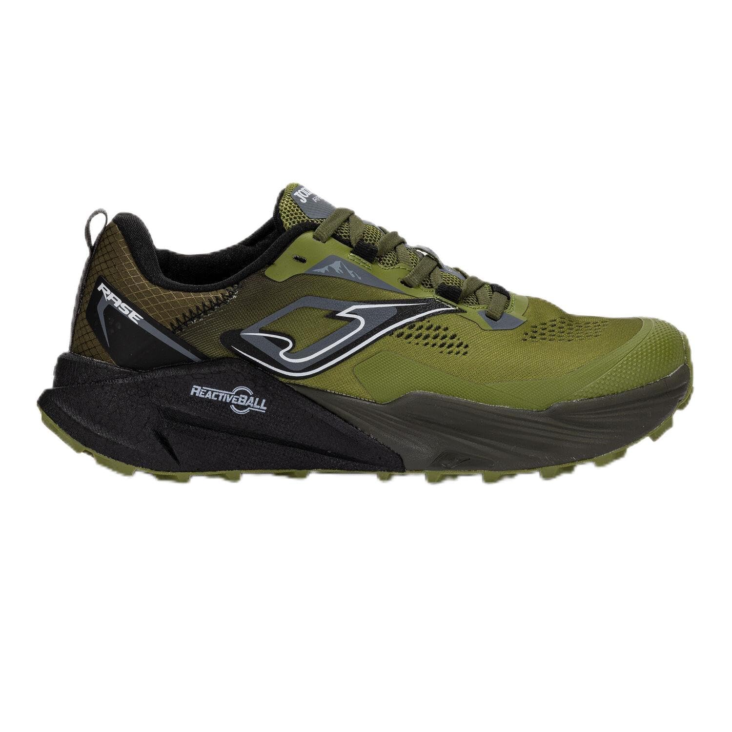 Joma Rase, Zapatillas de Trail Running Hombre, Caqui, Malla Transpirable, Amortiguación Reactiva