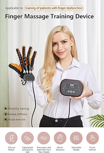 Miniatura 2 de Upgraded Rehabilitation Robot Gloves, Hand Exercisers Stroke Recovery Therapy Equipment, Hand Strength Exercise, with USB Chargeable and Heating