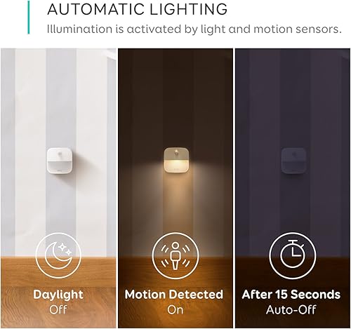 Miniatura 3 de Eufy Lumi luz de noche que se pega, luz blanca cálida LED, sensor de movimiento, habitación, baño, cocina, pasillos, escaleras, bajo consumo,
