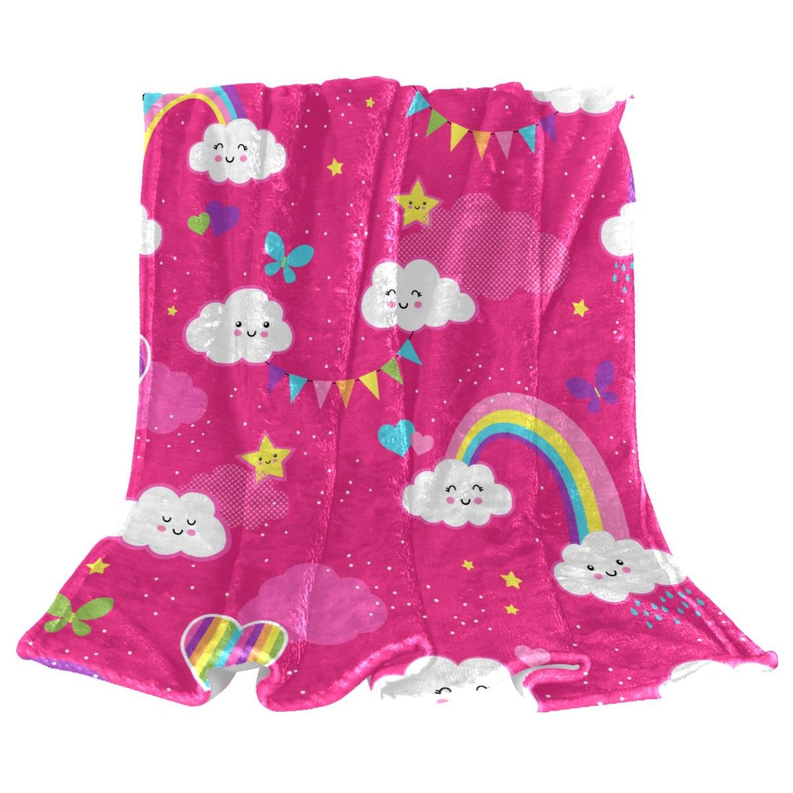Couverture microfibre chaude et douce grand plaid lit motif ciel